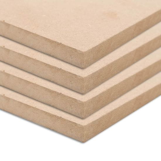 Greatstore Desky z MDF 4 ks čtvercové 60 x 60 cm x 25 mm