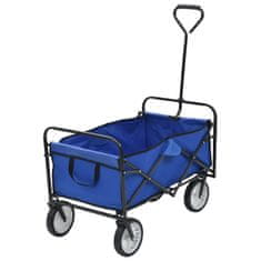 shumee Skládací ruční vozík ocelový modrý