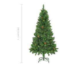 Greatstore Umělý vánoční stromek se šiškami zelený 150 cm