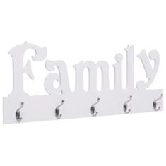 Vidaxl Nástěnný věšák FAMILY 74 x 29,5 cm