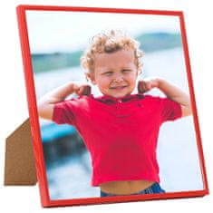 Greatstore Fotorámečky koláž 3 ks na zeď nebo stůl červené 30 x 30 cm MDF