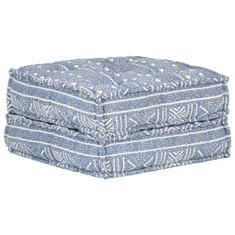 Greatstore Pouf 60 x 70 x 36 cm indigový textil