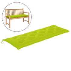 Greatstore Poduška na zahradní lavici jasně zelená 150 x 50 x 7 cm textil