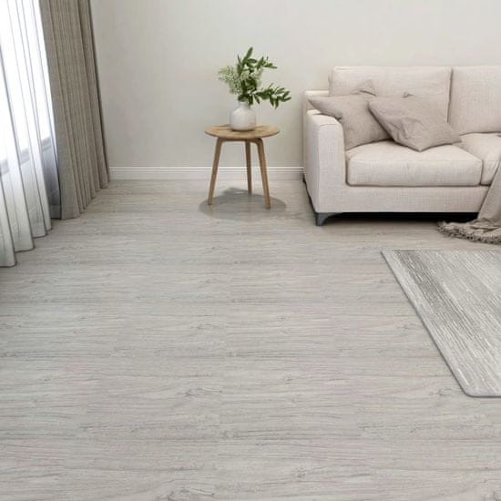Vidaxl Samolepicí podlahové desky 20 ks PVC 1,86 m2 světle šedé