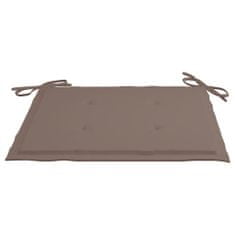 Vidaxl Podušky na zahradní židle 6 ks taupe 40 x 40 x 4 cm textil