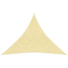 Greatstore Plachta proti slunci z HDPE trojúhelníková 3,6x3,6x3,6 m béžová