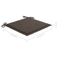 Petromila Podušky na zahradní židli 6 ks taupe 50x50x3 cm látka oxford