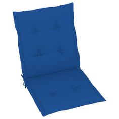 Petromila Podušky na židli nízké opěradlo 4 ks královsky modré 100x50x3cm