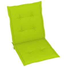 Petromila Podušky na židli nízké opěradlo 4 ks jasně zelené 100x50x3 cm