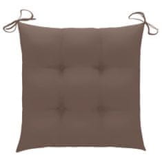 Vidaxl Podušky na židle 4 ks taupe 50 x 50 x 7 cm textil