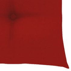 Vidaxl Podušky na židle 6 ks červené 40 x 40 x 7 cm textil