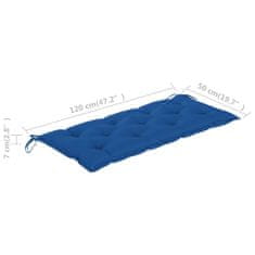 Vidaxl Poduška pro závěsné houpací křeslo modrá 120 cm textil