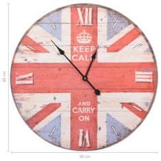 Vidaxl Vintage nástěnné hodiny UK design 60 cm