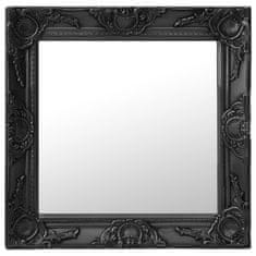 Vidaxl Nástěnné zrcadlo barokní styl 50 x 50 cm černé