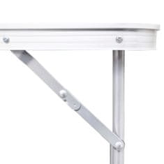 Vidaxl Skládací kempingový stůl s nastavitelnou výškou, hliníkový 120 x 60 cm