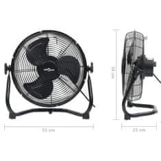 Vidaxl Podlahový ventilátor 3 rychlosti 55 cm 100 W černý