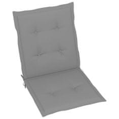 Vidaxl Polstry na zahradní židle 2 ks šedé 100 x 50 x 4 cm
