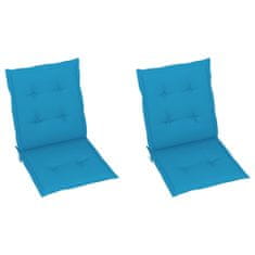 Vidaxl Polstry na zahradní židle 2 ks modré 100 x 50 x 4 cm