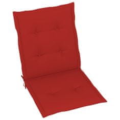 Vidaxl Polstry na zahradní židle 4 ks červené 100 x 50 x 4 cm