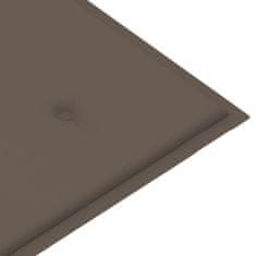 Greatstore Polstr na zahradní lavici taupe 200 x 50 x 4 cm