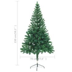 Greatstore Umělý vánoční stromek se stojanem 150 cm 380 větviček