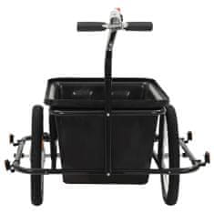 Vidaxl Přívěsný vozík za kolo černý 50 l