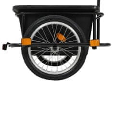 Vidaxl Přívěsný vozík za kolo černý 50 l