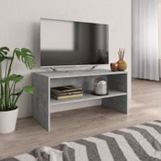 Greatstore TV stolek betonově šedý 80 x 40 x 40 cm dřevotříska