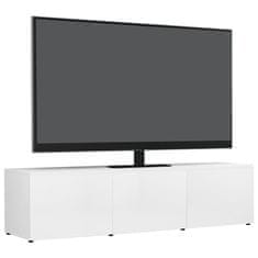 Greatstore TV stolek bílý s vysokým leskem 120 x 34 x 30 cm dřevotříska