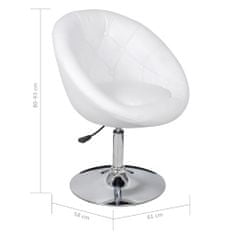 Vidaxl Barové židle 2 ks bílé umělá kůže
