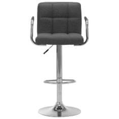 Vidaxl Barová židle tmavě šedá textil