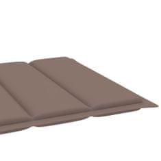 Greatstore Poduška na zahradní lehátko taupe 200 x 50 x 4 cm textil