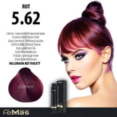 FeMmas Barva na vlasy Světle hnědá červená fialová 5.62 