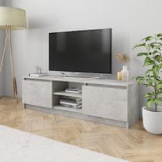 Greatstore TV stolek betonově šedý 120 x 30 x 35,5 cm dřevotříska