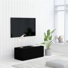 Greatstore TV stolek černý 80 x 34 x 30 cm dřevotříska