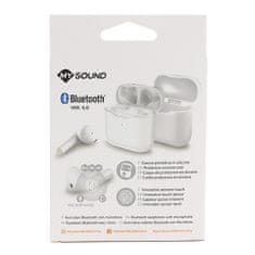 Meliconi Sluchátka , 497415 WH SAFE PODS EVO, bezdrátová, Bluetooth 5.0, True Buds, nabíjecí pouzdro, barva bílá