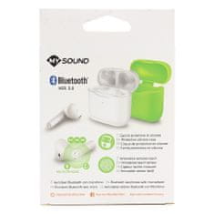 Meliconi Bezdrátová sluchátka , 497418 GR SAFE PODS EVO, Bluetooth 5.0, True Buds, nabíjecí základna, zelená