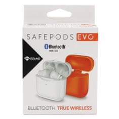 Meliconi Sluchátka , 497417 OR SAFE PODS EVO, bezdrátová, Bluetooth 5.0, True Buds, nabíjecí pouzdro, barva oranžová