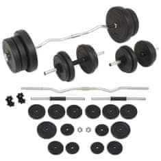 Greatstore Sada činek barbell a dumbbell, 60 kg