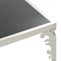 Greatstore Zrcadlový konferenční stolek nerezová ocel a sklo 80x60x44cm