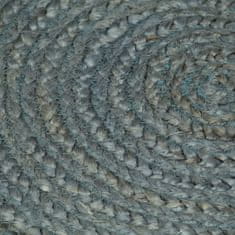 Greatstore Ručně vyrobený koberec juta kulatý 210 cm olivově zelený