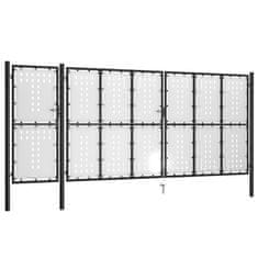 Greatstore Zahradní brána ocel 500 x 175 cm černá