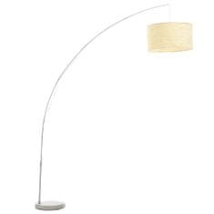 Greatstore Nastavitelná stojací lampa oblouk krémová 192 cm