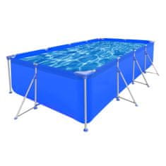 Greatstore Nadzemní bazén ocelový rám obdélníkový 394 x 207 x 80 cm