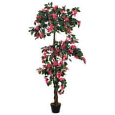 Greatstore Umělá rostlina rododendron s květináčem růžová 165 cm