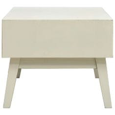 Greatstore Konferenční stolek 2 zásuvky vyřezávaný šedý 110x50x40 cm dřevo