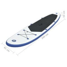 Vidaxl Nafukovací Stand Up Paddleboard (SUP) modrobílý