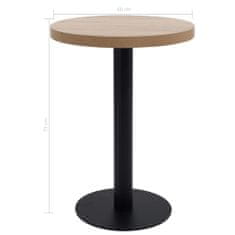 Vidaxl Bistro stolek světle hnědý 60 cm MDF