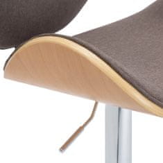 Vidaxl Barová židle taupe textil