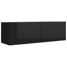 Greatstore TV stolek černý s vysokým leskem 100 x 30 x 30 cm dřevotříska